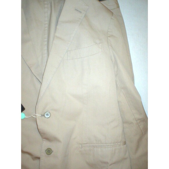New Mens 42 RG NWT Designer Piombo Suit Beige Tan Italy 54 Cotton 36 35 Tall - Picture 11 of 16